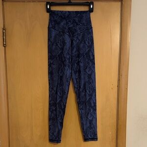 Women's Blue Snake Print Leggings